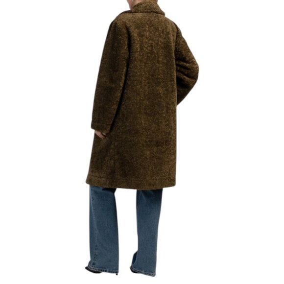 ELIE TAHARI Olive Long Sleeve Notch Collar Button Down Long Jacket - Picture 2 of 2